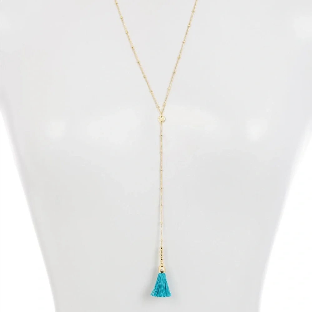 Gorjana Baja Lariat Tassel Necklace